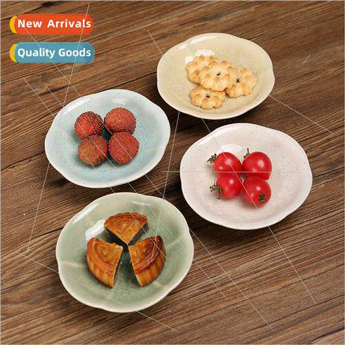 Cooking tea around stove Chinese six-petal tea tray ceramic
