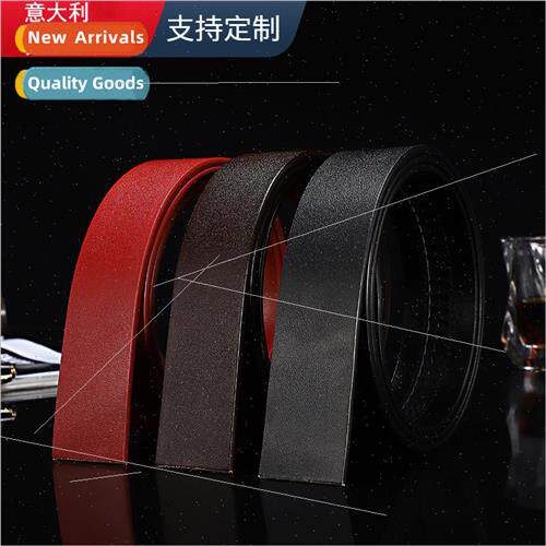 Men leather belt automatic buckle whout head men belt busine