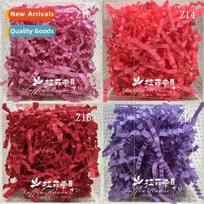 Pleated paper filament by kilo Colorful raffia wavy paper fi