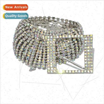 Women Colorful Diamond Belt Women Hundred Decorative Colorfu