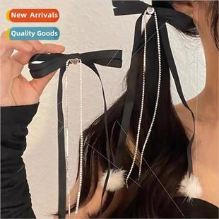 sweet bow tassel ballet girl clips hair ribbon fairy Super