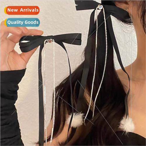 Super fairy bow ribbon hair clips sweet girl ballet tassel l