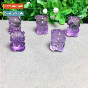 carved tiger Rui Natural small delicately Beast aus amethyst