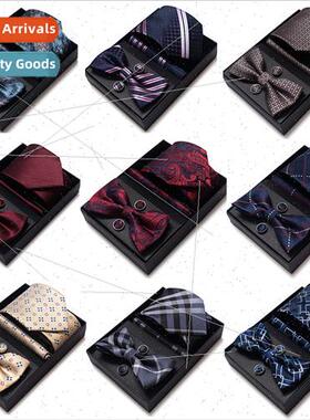 Men Tie Bow Tie Set  Box 6 Piece Set Tie Business Formal Tie