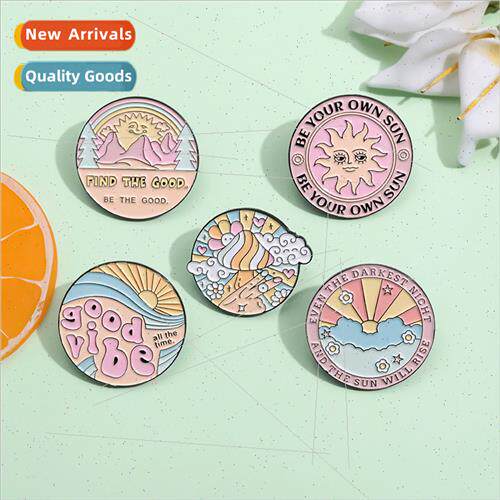 Cute Cartoon Anime Dream Story Geometric Round Mushroom Broo