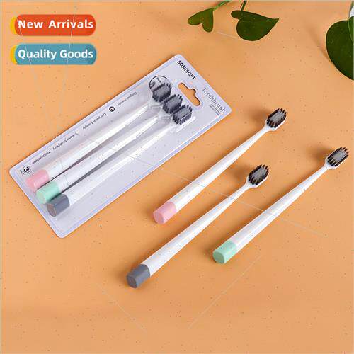 Adult Wide Head Toothbrush 3pcs Japan Bamboo Charcoal Toothb
