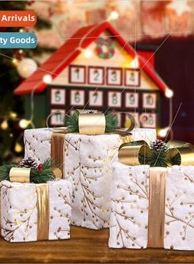 Christmas iron art decoration gift box hotel shopping mall w