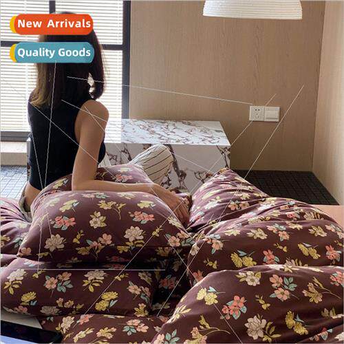 mple retro knted cotton four-piece set cotton washable bed s