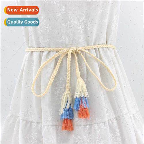 Korea Fashion Cotton Thread Fine dress Knot Waist Chain Fema