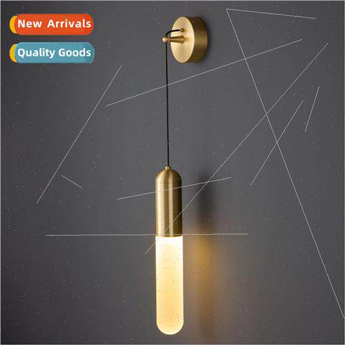 Full copper long wire wall lamp light luxury creative living