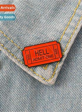 Creative Jewelry Alloy Enamel Cartoon Movie Ticket Badge Pin