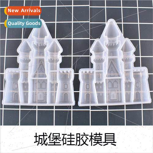 DIY crystal drops ab glue dreamy gorgeous castle silicone mo