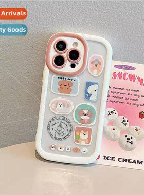 Cartoon bear dog illustration iPhone12/13 适用 Apple 14Proma