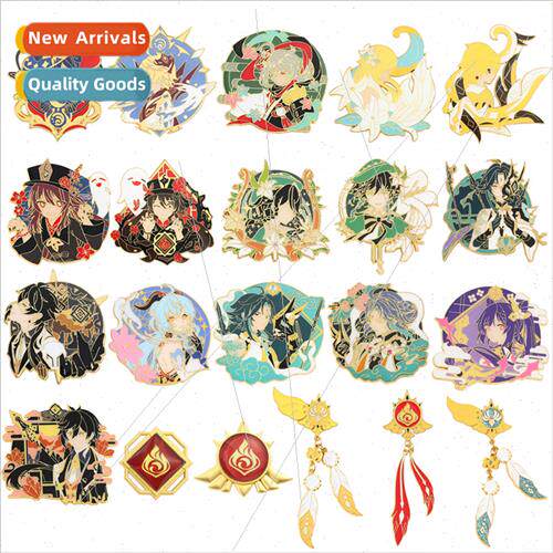 al God Brooch godimpact anime surrounding cartoon metal badg