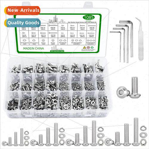 1085pcs round head hexagon socket set screws ISO7380 pan hea