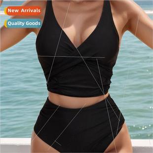 Solid Color Sexy New Bikini Waist iEurope High 2023 Backless