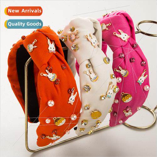 Handmade sewing rhinestone pearl high skull top hair bands c