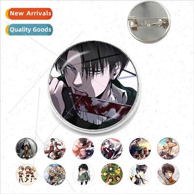 Anime Cartoon Attack on Tan Brooch Time Gemstone Badge Cloth