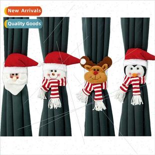 Christmas creative curtain grommets cartoon doll decorations