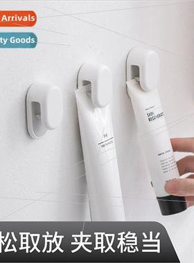 Toothpaste shelf facial milk squeeze hanging rack home bathr