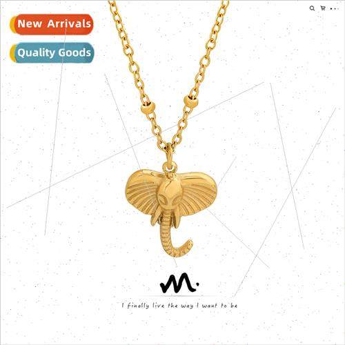 Thai Gold Plated Funky Three Dimensional Elephant Pendant Je