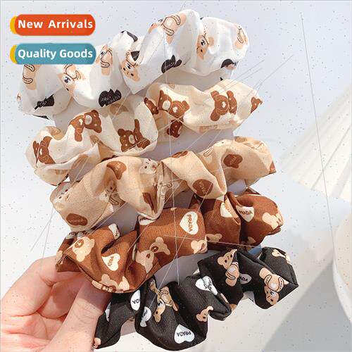 Cartoon bear sausage hair bands female summer girl hair tie