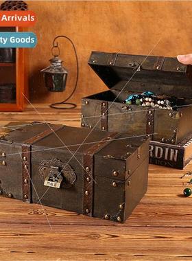 Retro wooden storage box photography props script kill asure