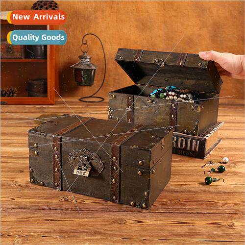 Retro wooden storage box photography props script kill asure