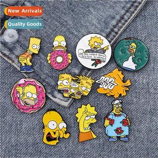 family cartoon quirky personalized oil Creative alloy brooch