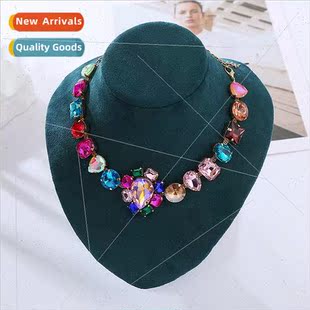 full diamonds necklace Europe sense fashion senior super new