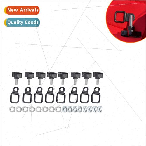 8 Sets Car Top Cover Screws Pull Tabs Quick Release Thumb Sc
