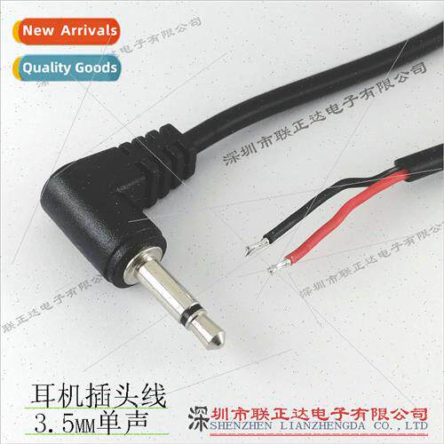 90 Degree Elbow DC3.5 Plug Cable Headphone 3.5 Mono Plug 2 S