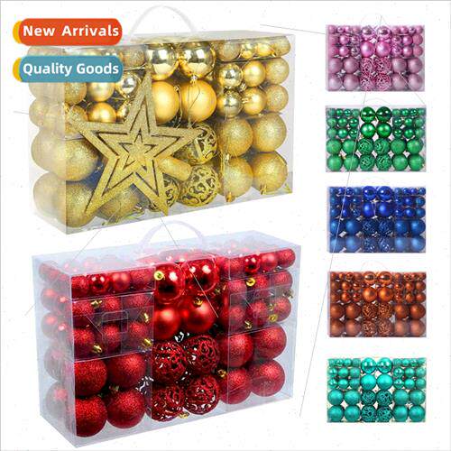 100pcs gift box plating hollow plastic ball shaped colorful