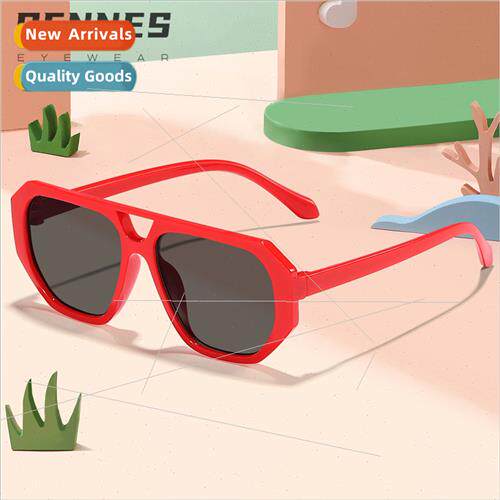 2024 children new candy color double beam aviator shape nd f