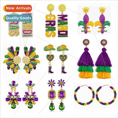 Europe 2024 new MARDI earrings carnival earrings classic thr