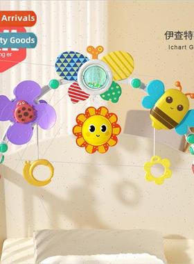 Newborn baby bed bell hanging car toys 0-1 safety seat sooth