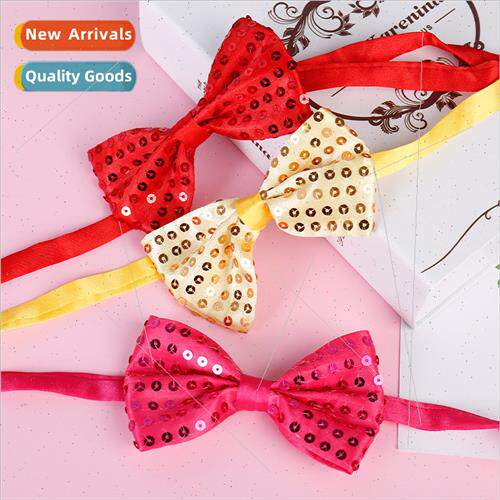 New kindergarten children sequins show bow tie versatile boy