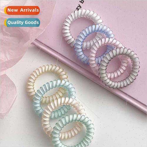 Korea phone line hair ring female hair rope transparent jell