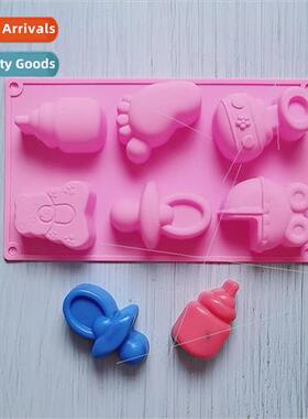 6-pack bottle feet 613 cake silicone mold 3D mousse handmade