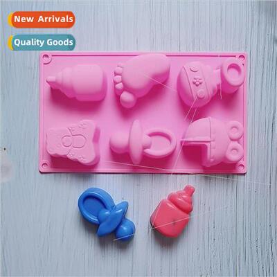 6-pack bottle feet 613 cake silicone mold 3D mousse handmade