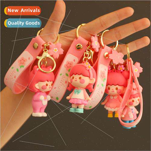 Sweet Dreams pink cherry blossom girl keychain cute girls de