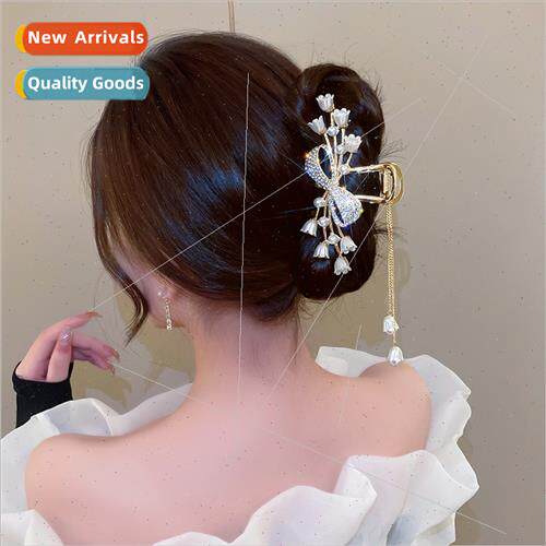 Suzuran flower butterfly tassel hair clips back head delicat