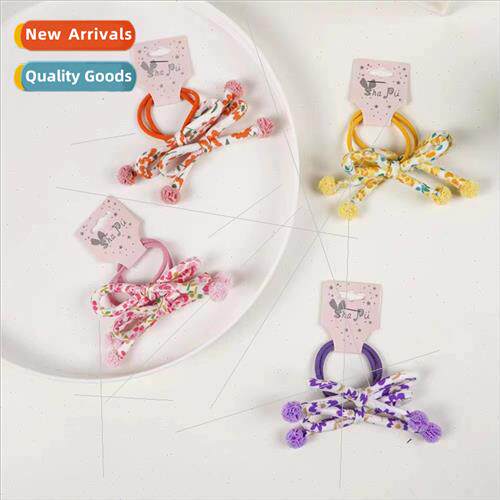Children hair ring cute girls leather band hair accessories