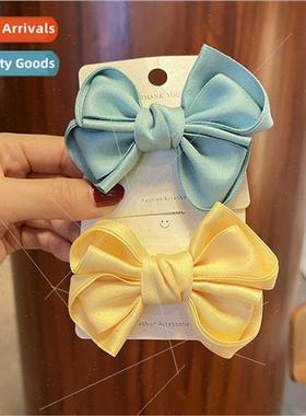 Children hair accessories ltle girl bow hair clip red Korean