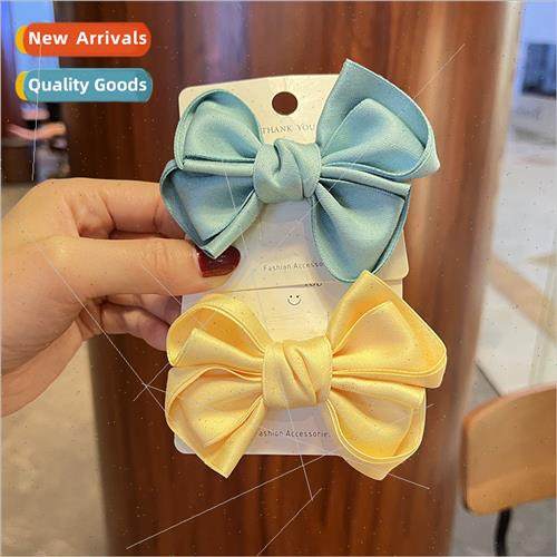 Children hair accessories ltle girl bow hair clip red Korean