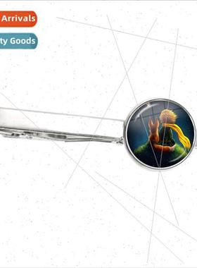 Le Pet Prince Round Tie Clip ttle Prince Jewellery Glass Dom