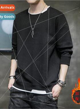 Men padded sweater 2023 fall winter new men round neck pullo