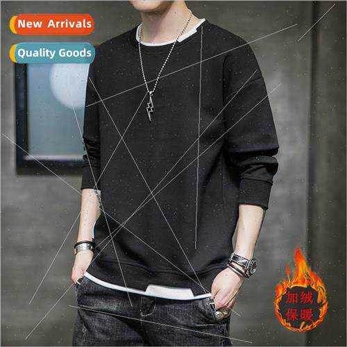 Men padded sweater 2023 fall winter new men round neck pullo