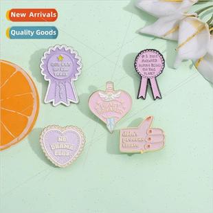 Personalized girl color matching letters brooch cute envelop