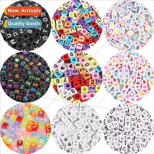 Acrylic numbers letters alphabet beads DIY children beads je